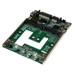 StarTech.com 25SAT22MSAT Dual mSATA SSD To 2.5&#x201D; SATA RAID Adapter Converter