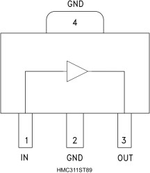 InGaP HBT Gain Block MMIC Amplifier, DC - 6 GHz