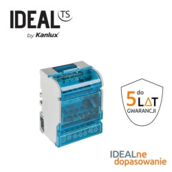 Blok rozdzielczy na szynę TH35 4P 125A 500V AC KTB-125-7-M 23334