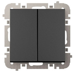 Vestra Łącznik podwójny schodowy bez ramki podtynkowy IP20 czarny 3818-19