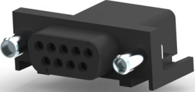 D-Sub socket, 9 pole, standard, equipped, angled, solder pin, 5747459-5