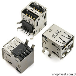 020122MR 2 x USB Sock 2 x 5 Pin THT SUYIN