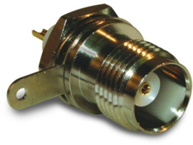 TNC panel socket 50 Ω, solder connection, straight, 122332