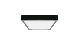 Plafoniera Led 30W 3000Lm 4000K Ip44 Kwadrat Fi420 Mleczny Czarna Ramka 7649