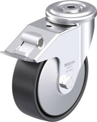 Blickle 951789 LER-PP 150K-FI-EL-FA Rolka obrotowa z blachy stalowej Średnica koła: 150 mm Maksymalne obciążenie: 300 kg