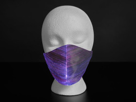 Adafruit Face Mask With RGB LED Fiber Optic Fabric