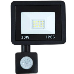 Lampa halogen LED 10W biały zimny + czujnik ruchu PIR / 12346