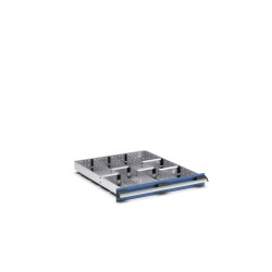 Zestaw przegródek Ściana działowa Srebrny Blacha stalowa for use with Szuflady, Dimensions650 X 750 X 75mm Bott