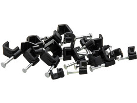 Uchwyt kablowy płaski Flop-6/4mm czarny 100szt. CB-646