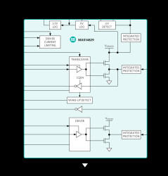 Low Power IO-Link Device Transceiver with Dual Drivers