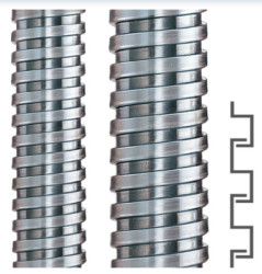 Protective hose, inside Ø 51 mm, outside Ø 56 mm, BR 100 mm, stainless steel, 1 1010 801 051