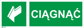 Samoprzylepna tabliczka ostrzegawcza /CIĄGNĄĆ/ 36E/G/FS