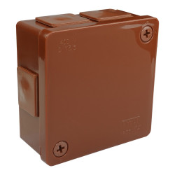 puszka n/t brązowa bez zacisków 6 wlotów 2 wkręty wym/zew 86x86x40 mm IP55 ViPlast 022-02