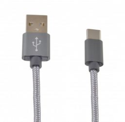 KABEL USB C 2M SREBRNY