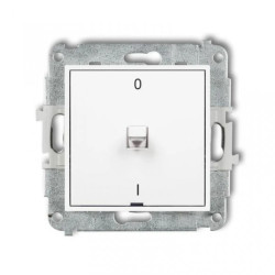 MINI Łącznik dwubiegunowy /0-1/ w stylu amerykańskim biały MWPUS-9