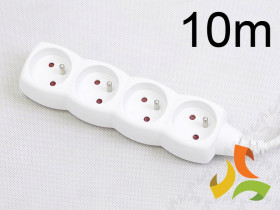 Przedłużacz elektryczny 3 gniazda z uziemieniem, 10m P0310 EMOS