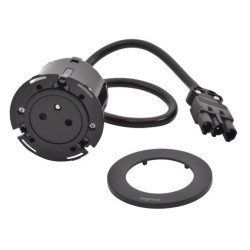 INCARA Gniazdo meblowe DISQ 60 2p+z 0,5 m wieland czarny 654721F