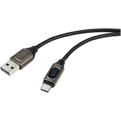 Renkforce RF-6249502 USB cable USB-A to USB-C silver metallic 2m
