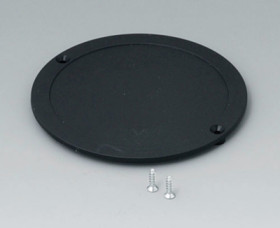 Cover, for screwing, round, ABS, black, B5011849