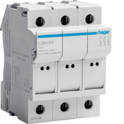 Rozłącznik bezpiecznikowy cylindryczny 3P 25A 8,5x31,5mm L32 LSN403