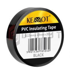 Taśma izolacyjna klejąca REBEL (0,13 mm x 19 mm x 20 yd) czarna