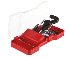 Zestaw do naprawiania gwintów zakres: M5 x 0.8 Recoil Wkładki M5 (x15), magnetyczne narzędzie do zrywania trzpienia,