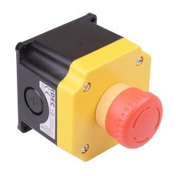 IDEC 22mm Emergency Stop Switch Control Box 1NO-2NC YB1W-YW1B-V4E12R-Y0