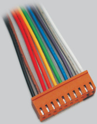 Connection cable, 250 mm, socket header straight to open end, 0.081 mm², AWG 28-22, 072500/O