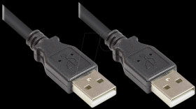 2212-AA05S Cabel USB 2.0 male A &gt; male A, black, 0,5m