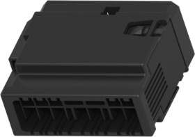 Plug, unequipped, 12 pole, straight, 2 rows, black, 282993-2