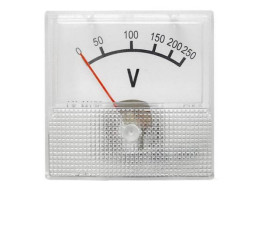 Woltomierz panelowy mini 250V DC
