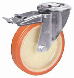 Koło samonastawne średnica kabla 125mm Otwór na śrubę LAG 250kg wysokość całkowita 160mm