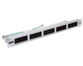 Patch panel telefoniczny ISDN 19cali 50xRJ45 U/UTP kat.3 1U szary DN-91350-1
