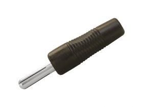 Wtyk banan skręcany czarny.