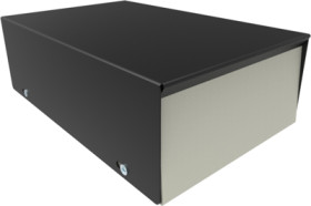 Steel enclosure, (L x W x H) 127 x 191 x 64 mm, gray (RAL 7046), IP32, 1454H