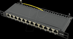 NP0066 Patchpanel, 10", 12 port, Cat.6a, 0,5 U