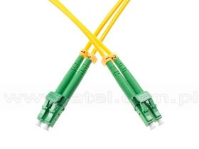 Patchcord światłowodowy LC/APC-LC/APC, SM, 9/125, dupleks, włókno G652D, 2 m