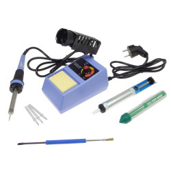 Stacja lutownicza ZD-98 z zestawem akcesoriów. Praktyczny zestaw lutowniczy do domowego warsztatu.
