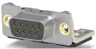 D-Sub socket, 9 pole, standard, equipped, angled, solder pin, 5-106505-2