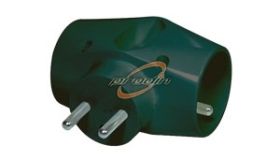 ROZDZIELACZ P0023 1xPŁASKIE +2xOKRĄGŁE CZARNY