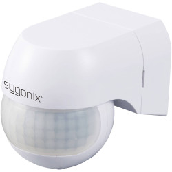 Sygonix SY-6118230 Wall-mounted PIR motion detector White IP44 180°