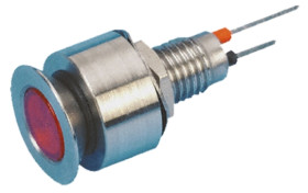 Lampka kontrolna do montażu panelowego 12V dc, czerwona 6.1mm LED Marl