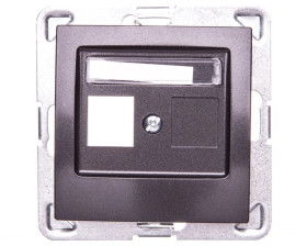 IMPRESJA Obudowa gniazda teleinformatycznego pojedynczego antracyt GPK-1Y/p/50