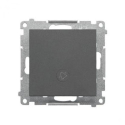 Simon 55 Przycisk dzwonek” z podświetleniem LED (moduł) 10 AX, 250 V~, szybkozłącza Grafitowy mat TD1L.01/116