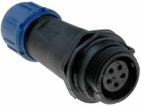 SPP1311-5GZ Gniazdo 5 pin na kabel (4-6.5mm) okrągły, zakręcany, wodoodporny - gwint zewnętrzny