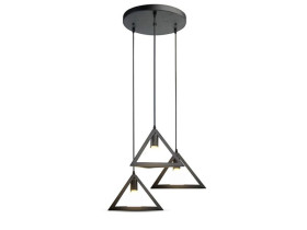 VT-7144 Lampa wisząca geometryczna trzonek: E27 czarny 3927 V-TAC