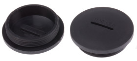 Zaślepka do dławnic kablowych M40 Nylon 66 Czarny RS PRO średnica otworu 39.9mm Gwintowany