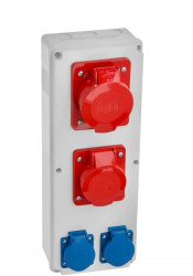 VIPLAST Rozdzielnica Gniazdo Vertical 32/5 + 16/5 + 2x250V