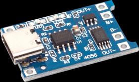 Developer boards - Charger board for 3.7V Li batteries, USB-C, 1