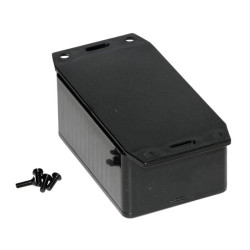 1591LF2BK Hammond Multipurpose Black FRABS Enclosure Flanged Base 85 x 56 x 39mm